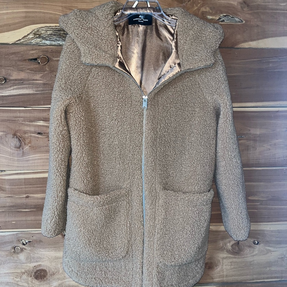 Andrew Marc Tan Teddy Jacket